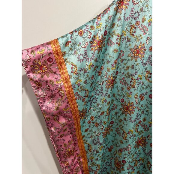 Winlar Womens Floral Caftan One Size Fits Most Polyester Lightweight Boho Roper - Picture 4 of 10